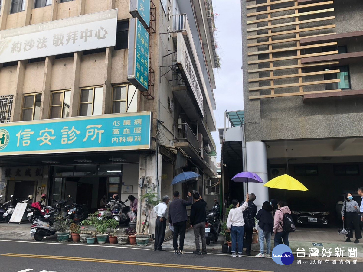 內政部國土管理署前往凱城大樓現勘／嘉義市府提供