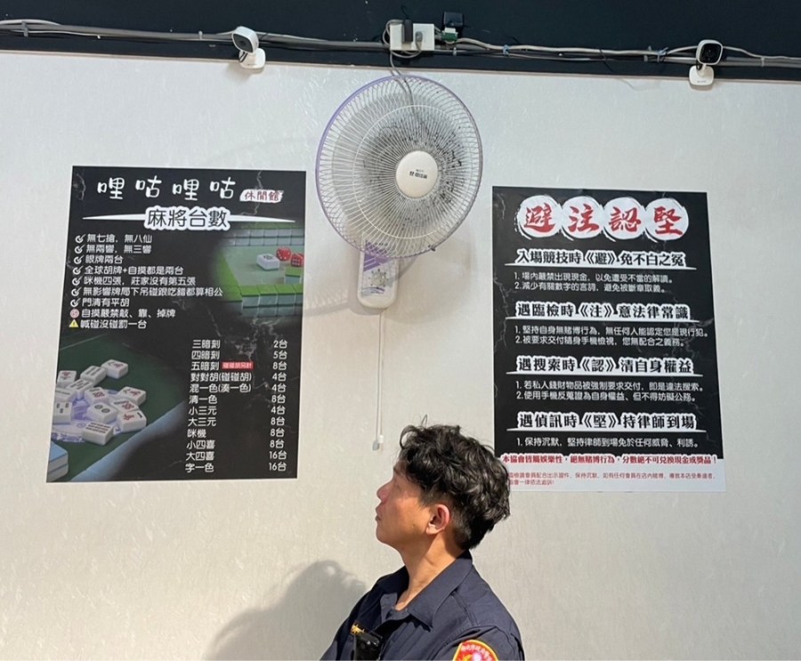 棋牌社掛羊頭賣狗肉聚賭 加line貼教戰守則躲警仍被逮 197 cnews204231212a10