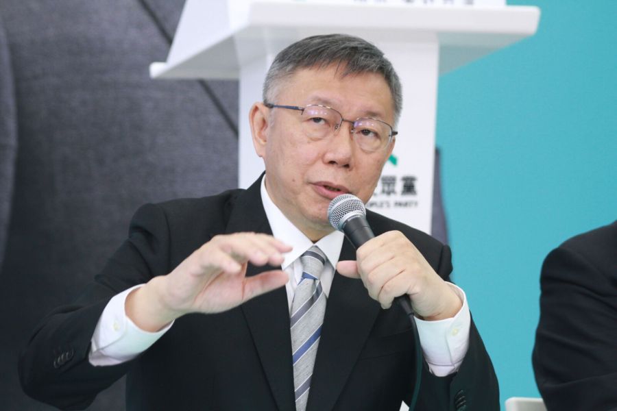 柯文哲。（方炳超攝）