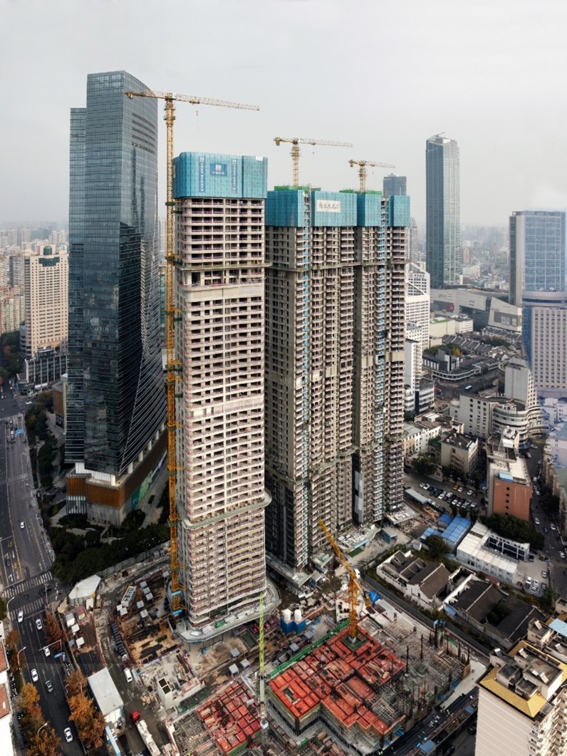 建設中的無錫「恒隆府」航拍圖