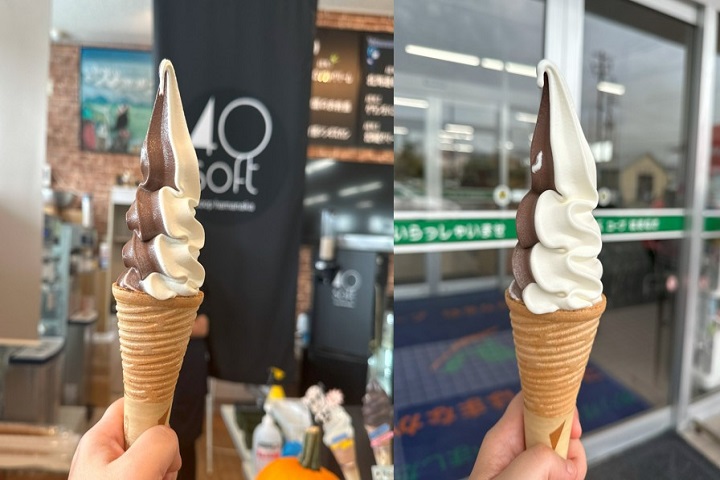 JR北海道花咲線的茶內車站周邊的「COOP 浜中」4.0霜淇淋人氣極高,一天可賣出800支。 圖:蔡雅雯/攝影