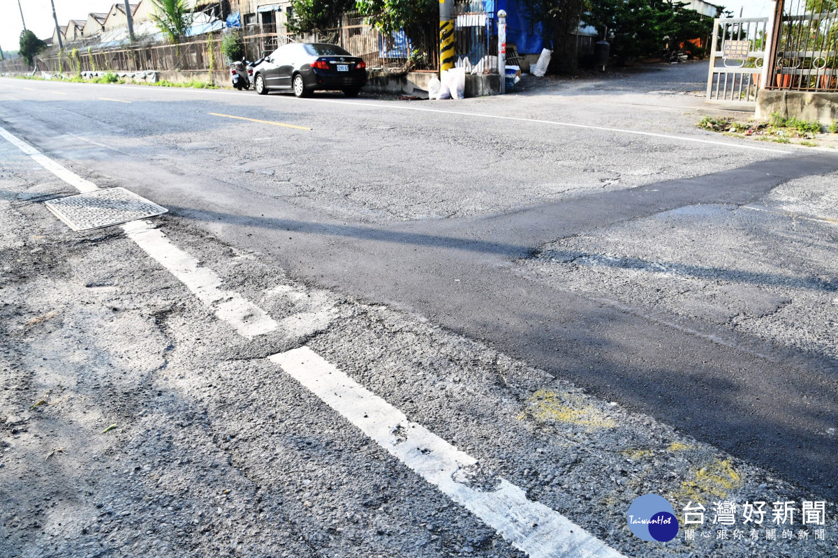 道路破損狀況。圖/彰化縣政府提供