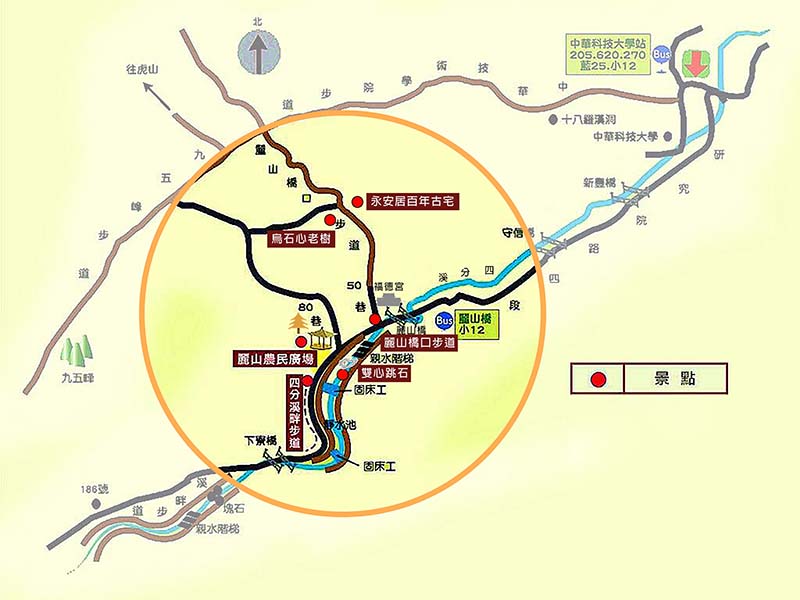 南港區九如社區漫遊地圖。圖/臺北市政府工務局
