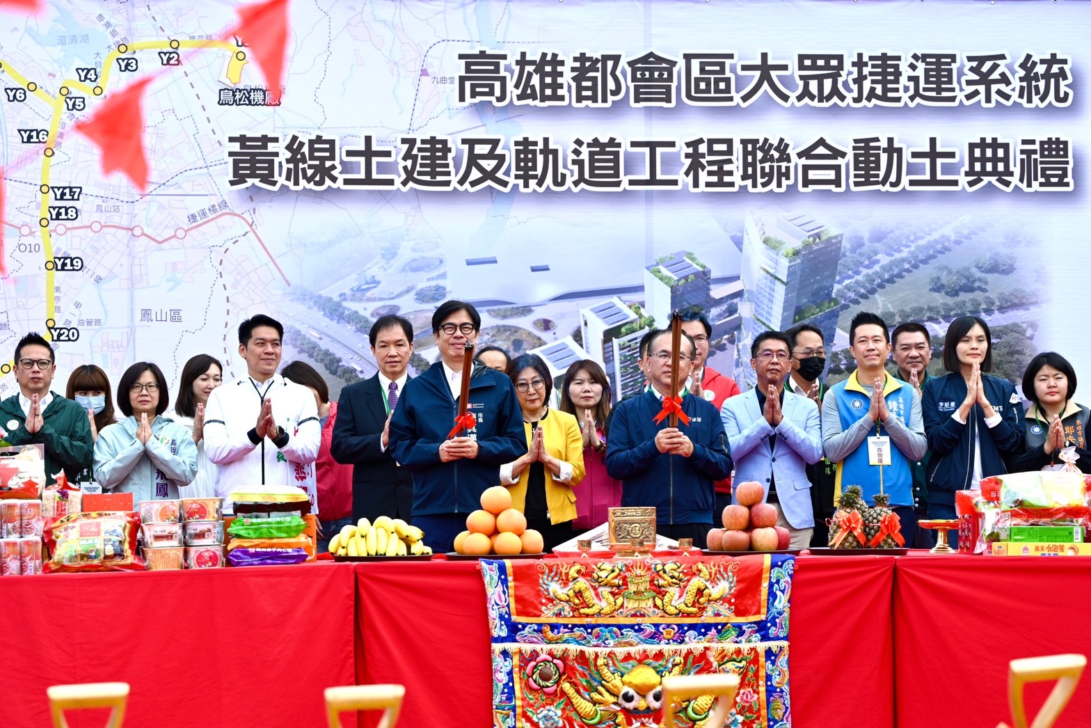 高捷黃線土建及軌道工程動土，沿線通過這7所高中職