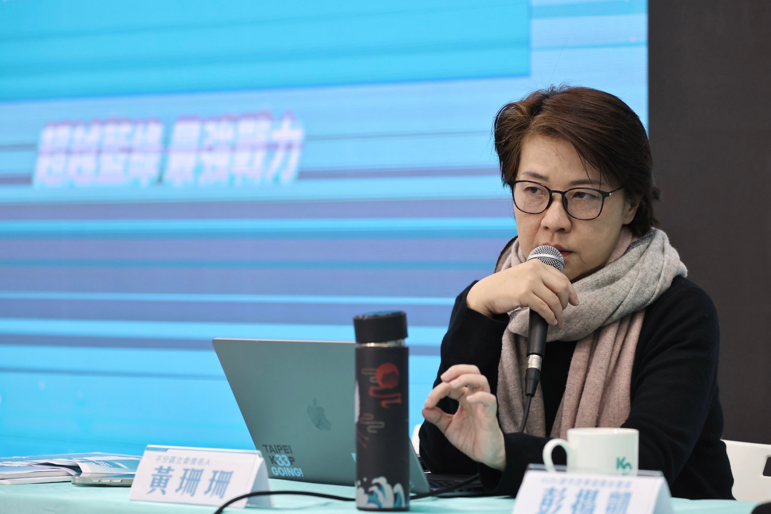 黃珊珊22日表示,我們的KPI應該是取得勝選,沒人會把KPI定在第2。林啟弘攝