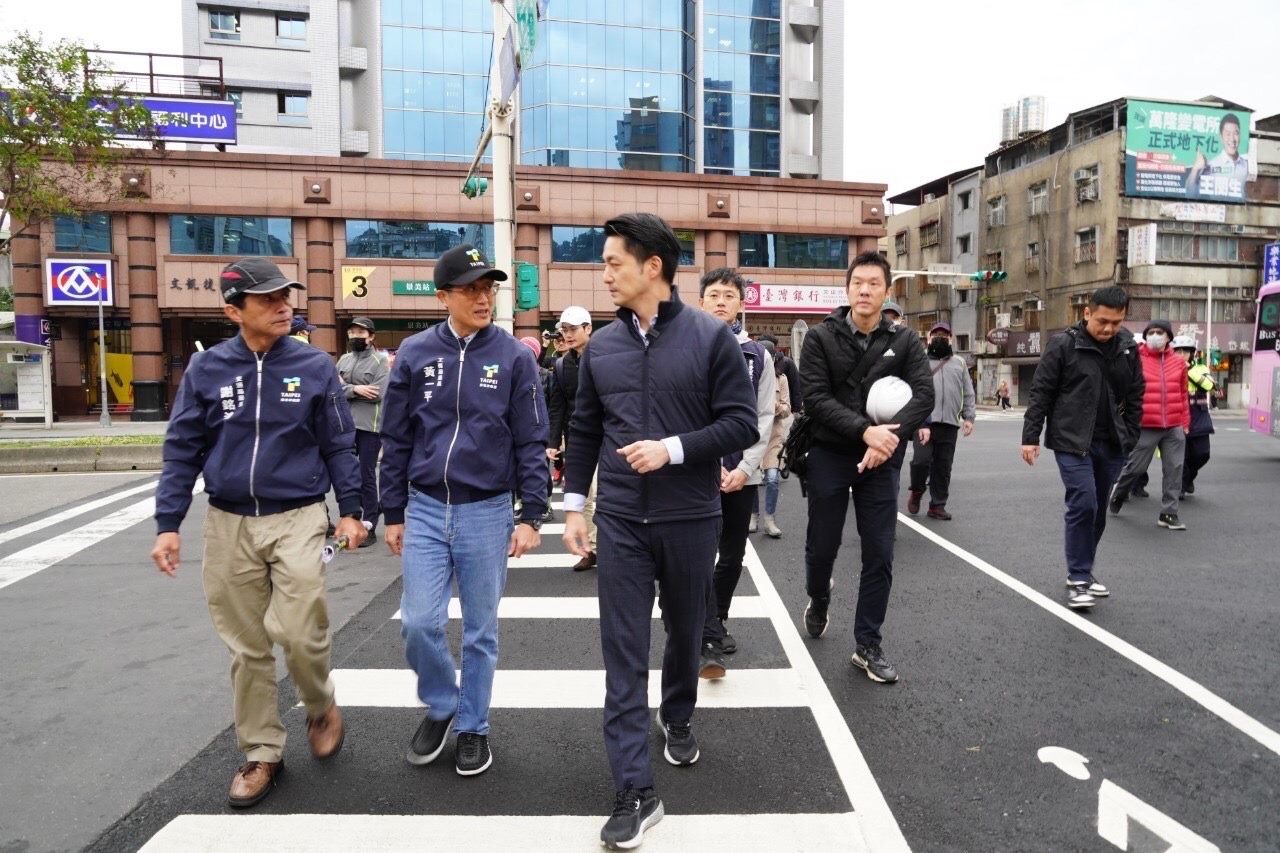 蔣萬安視察路口行人安全改善工程 為明年交通安全年做好準備