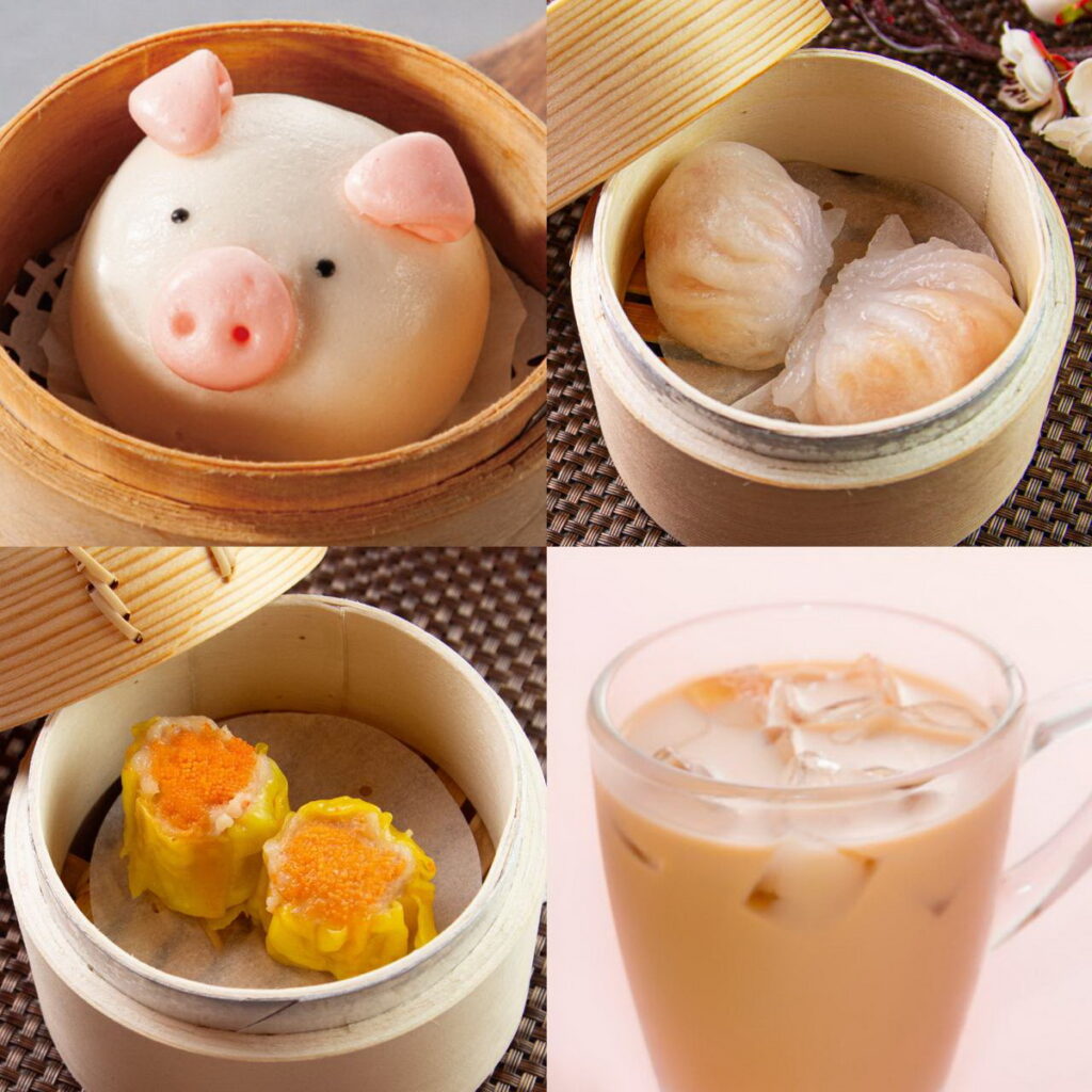 Gail最喜歡的東森廣場台北車站「點八小食」港式飲茶餐廳,Gail 開心表示自己最喜歡的就是「豬豬流沙包」,萌萌的豬仔外型!