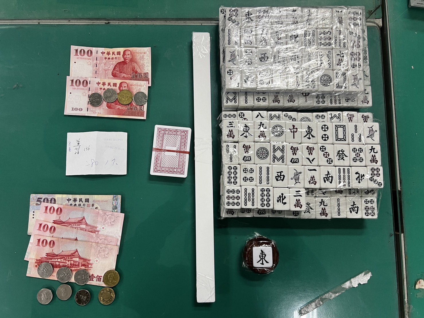 麻將休閒館偷搞賭博栽了 現金交易涉賭博罪 警方調查多日一舉查獲移送五人