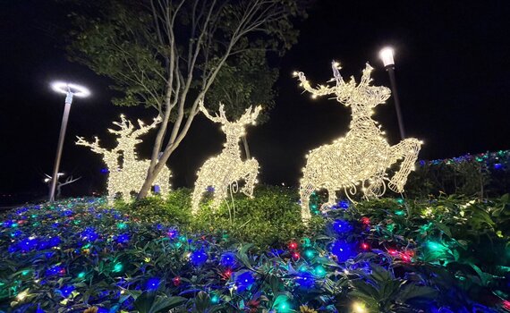 耶誕全城亮起來! 台中山海屯城公園感受浪漫氛圍