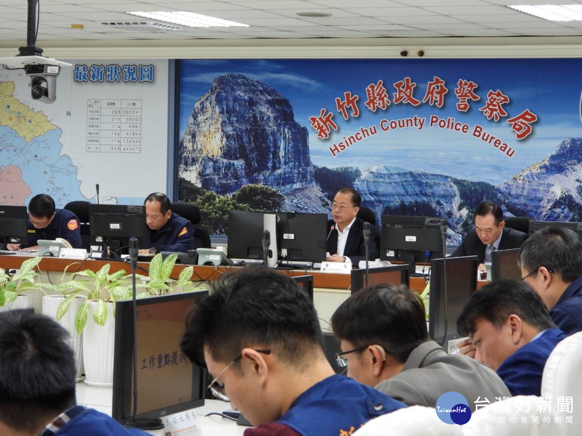 警政署長黃明昭前往新竹縣警局視導選舉安全維護及查賄制暴工作