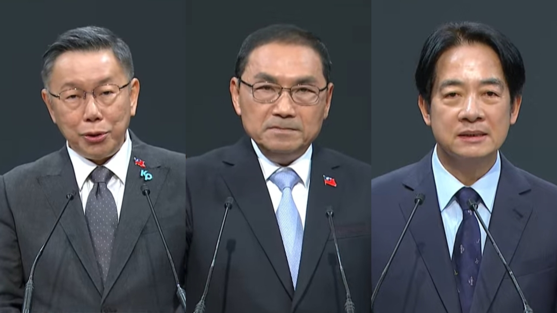國三生遭捅10刀割頸亡 侯友宜、柯文哲、賴清德全發聲了。翻攝政見會直播畫面