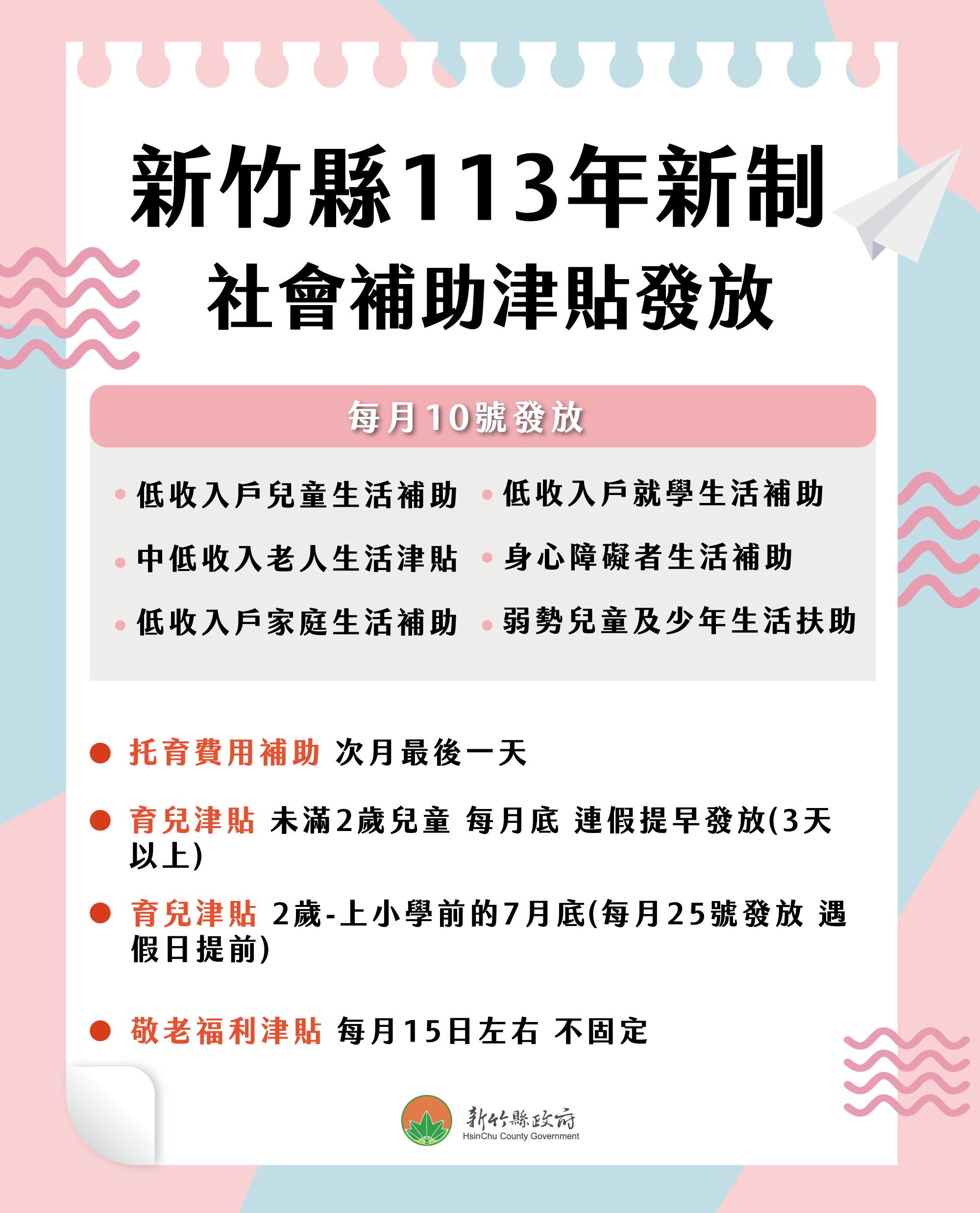 新竹縣113年元旦多項新制上路　保障長照需求及環保措施同步實施