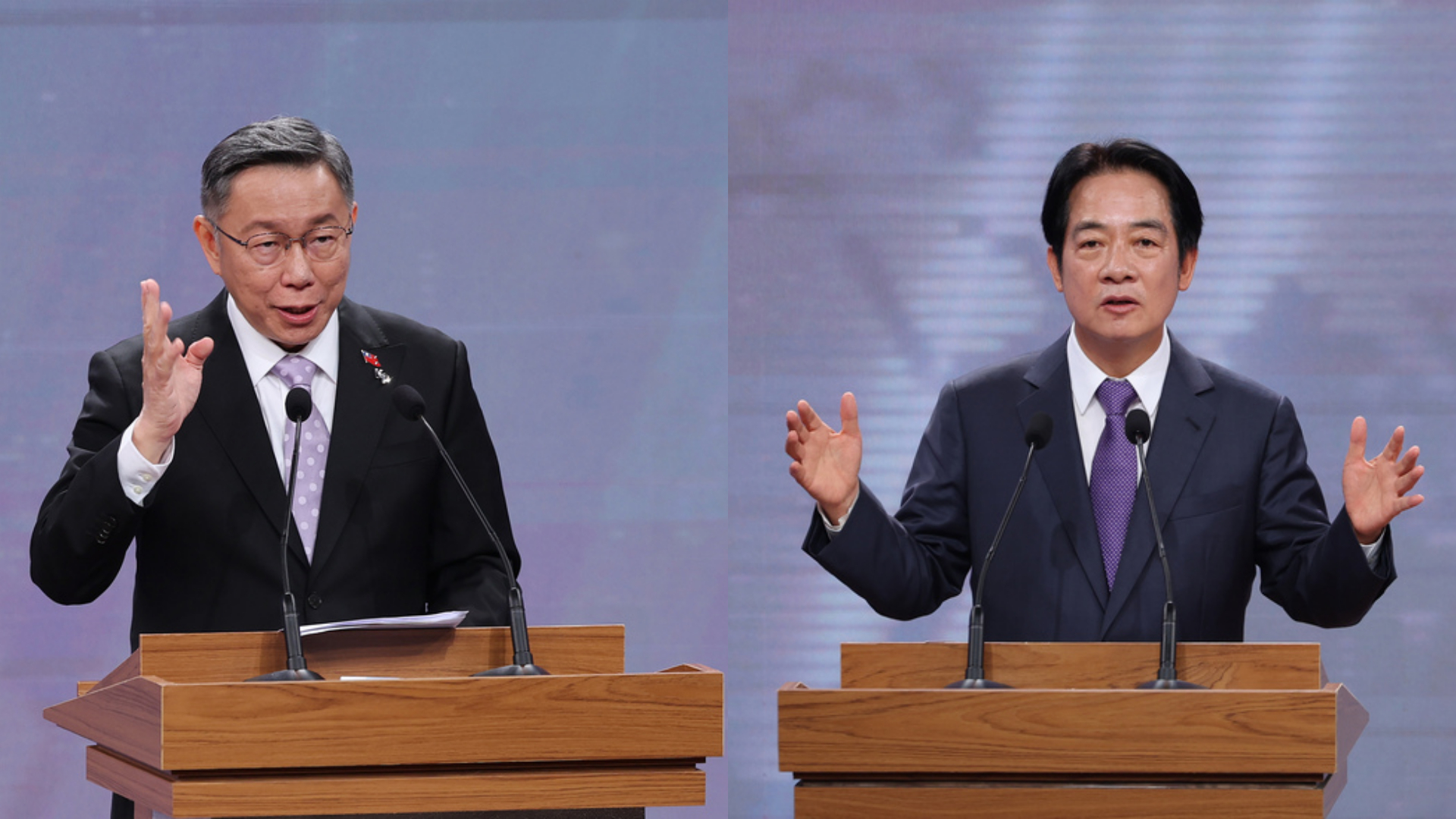 柯文哲質問新潮流貪腐問題,賴清德反酸柯簽了藍白合協議又做廢。中央社