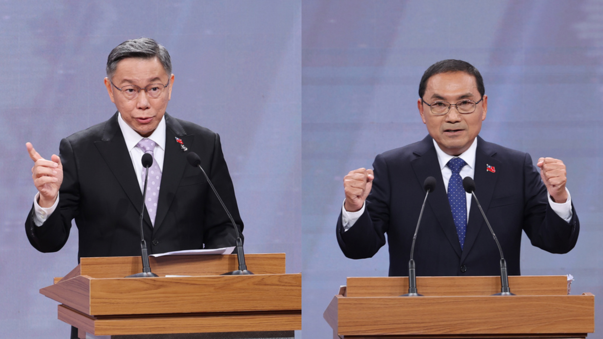 總統辯論會/柯質疑落跑選總統、中共幫做假民調 侯友宜:民進黨卡新北建設、不要先射箭再畫靶