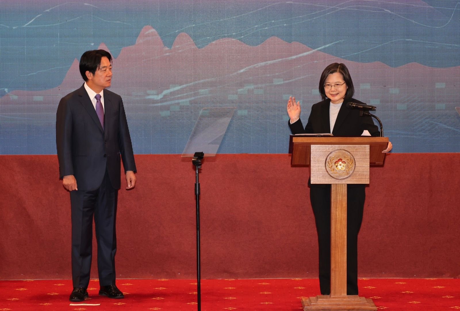 總統蔡英文發表2024新年談話。林啟弘攝
