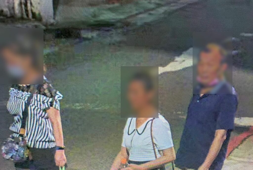 陳姓殺人通緝犯深夜與女性友人112年9月深夜出現於本轄，監視器翻拍畫面