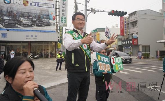 民進黨全國街口連線拜票 劉建國感謝鄉親熱情支持