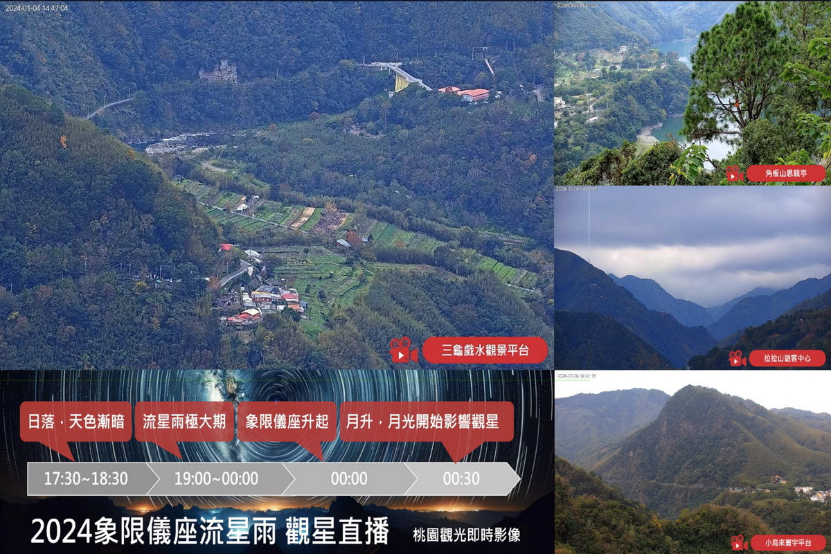 2024首場「象限儀座流星雨」來臨， 桃市府觀旅局即時影像陪您線上「追星」。