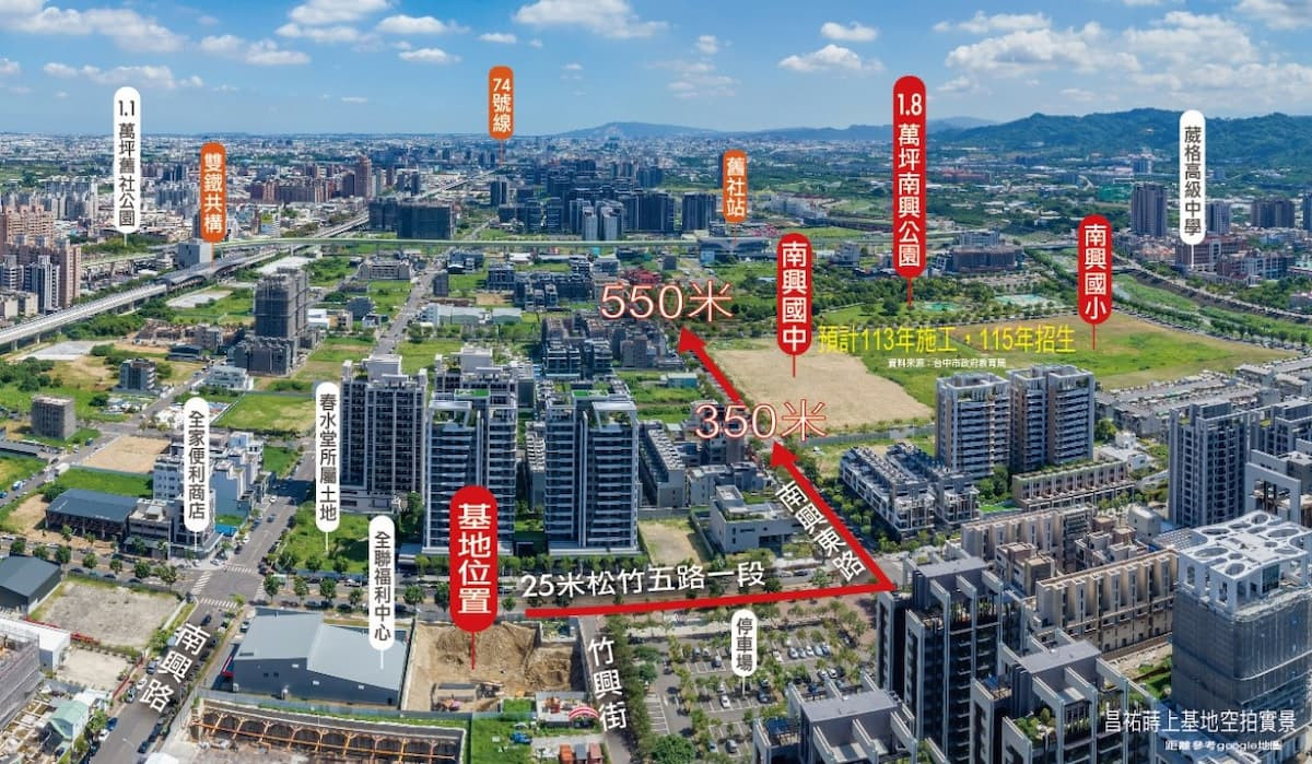 「昌祐蒔上」位於單元12 松竹五路一段上。