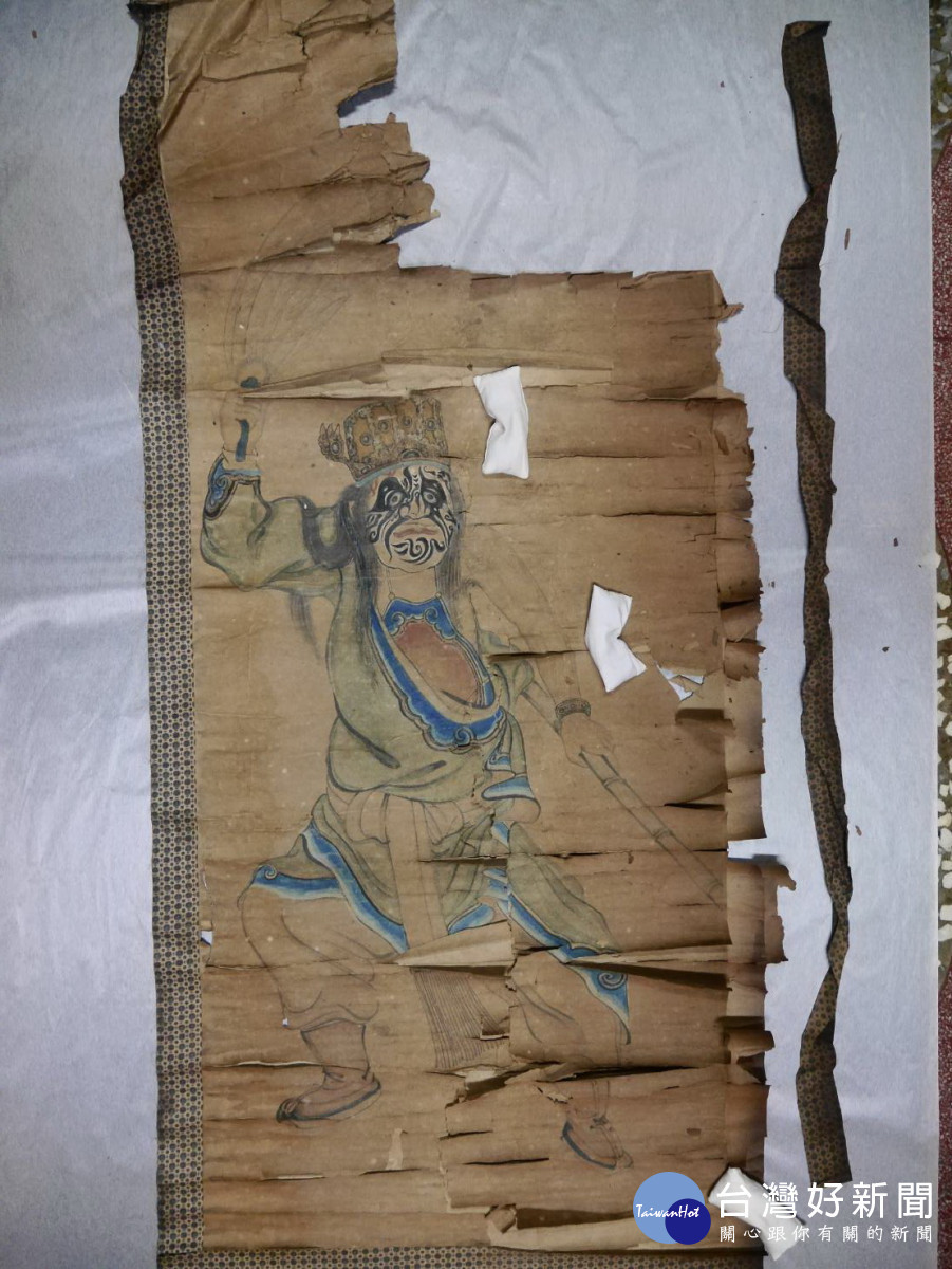 「慈濟宮如意振裕堂日治時期八家將圖」柳將軍/嘉義市府提供