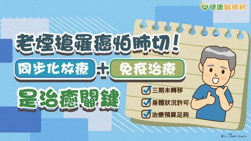 老煙槍罹癌怕切肺! 同步化放療+免疫治療 有望提升治癒機會