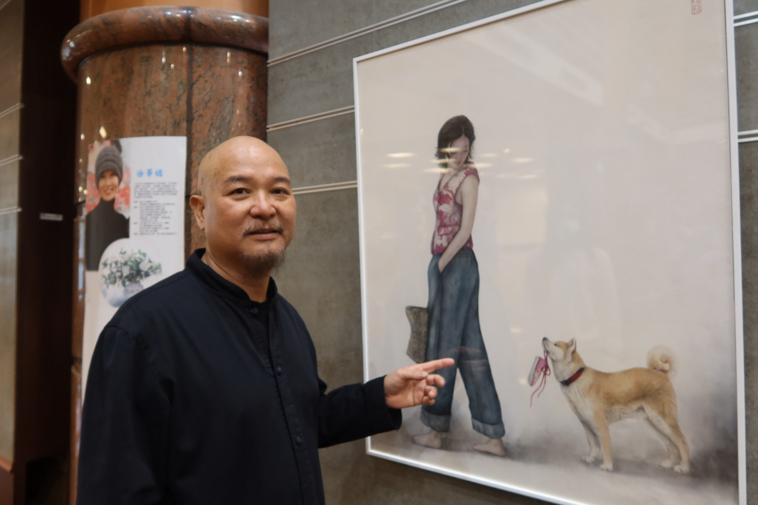 ▲建國科技大學美術館邀集來自在地與日本的7位新銳藝術家舉辦「精‧彩～工筆的時代風華面向展」聯展，此次展覽將呈現超過70件工筆畫作品。（記者張溎壕攝）