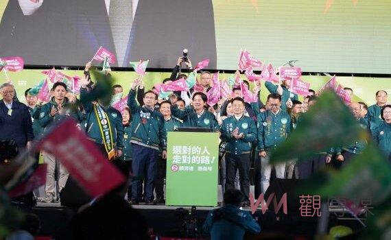 藍綠桃園交鋒!賴蕭配造勢聚眾10萬 綠營諸大咖站台助陣
