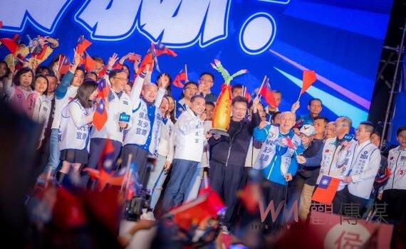 侯康配桃園造勢10萬人塞爆晚會 候友宜再喊話柯郭組聯合政府