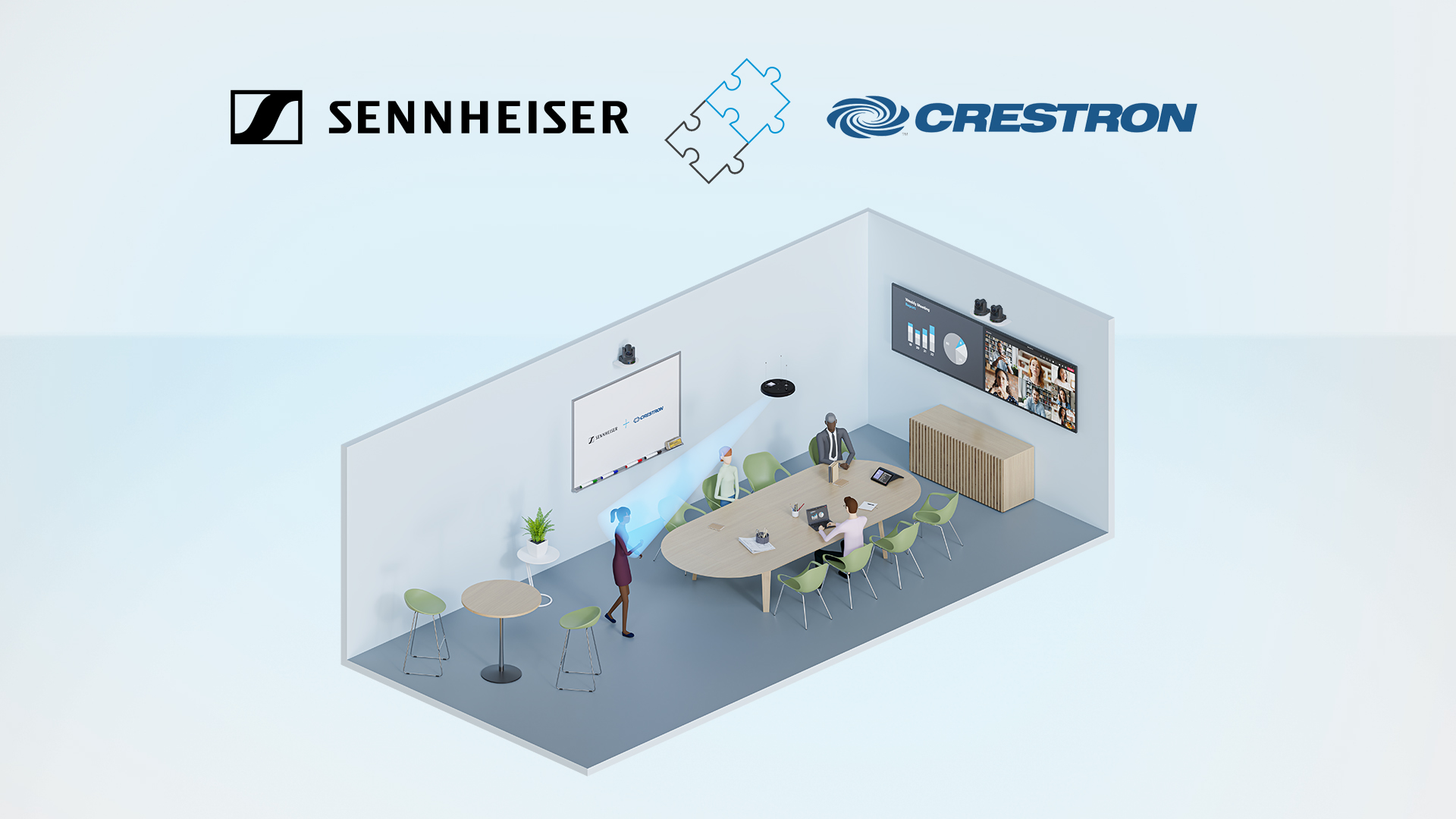 Crestron Automate VX現已支持Sennheiser TCC M天花陣列麥克風