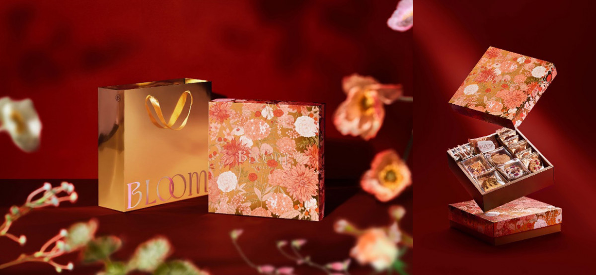 Bloom Wedding花神在禮盒包裝上也不馬虎,精緻繁複的花朵以及燙金包裝,送禮不失禮。(圖/業者提供)