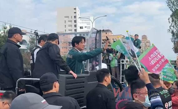 (有影片)/賴清德陪劉建國斗六車掃 熱情民眾沿途夾道喊凍蒜