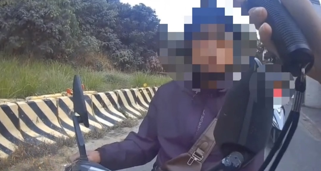 男騎車違規見警加速離去 仍遭警查獲酒駕。〈圖／翻攝畫面〉