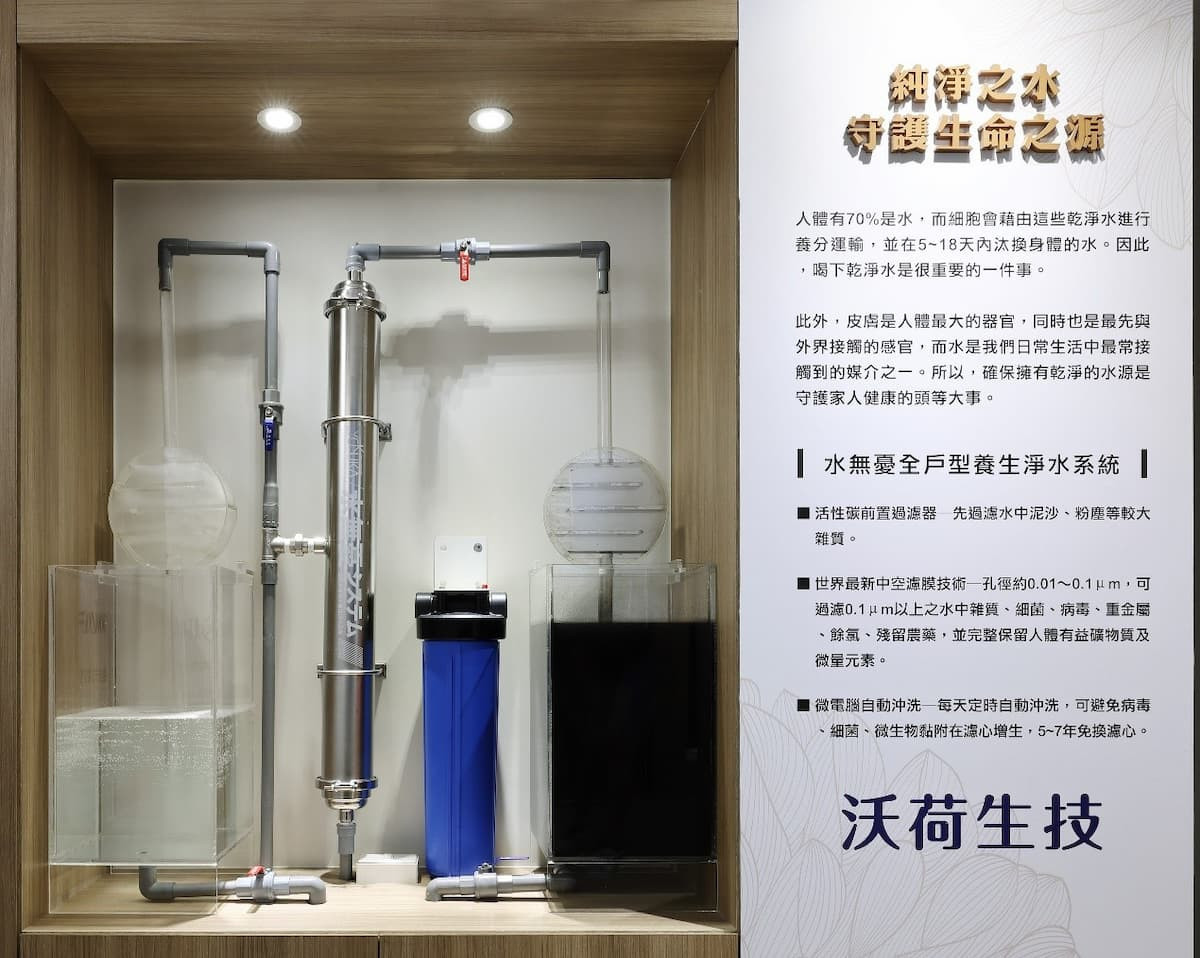 每戶皆配備全戶型淨水系統,保證住戶日常用水安全。