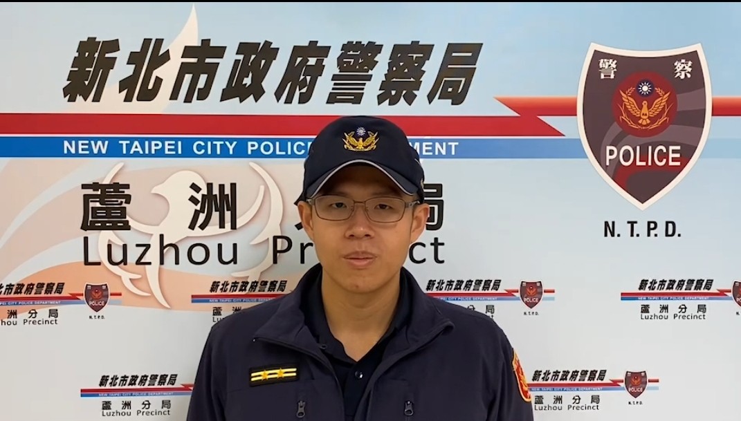 蘆洲所所長蔣說明情況。(記者宋紹誠翻攝)
