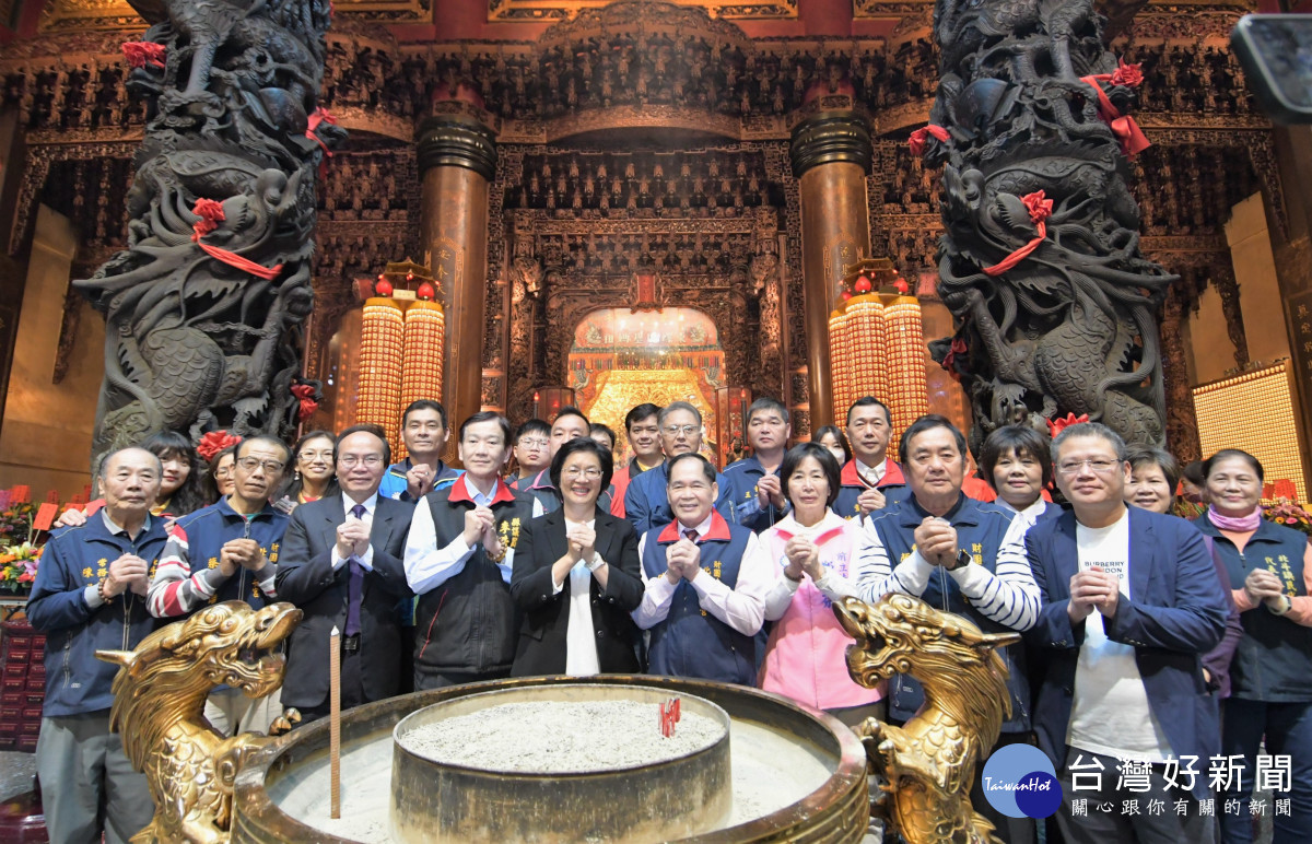 縣長王惠美、北斗鎮長顏宏霖、北斗奠安宮董事長陳在、北斗觀光產業促進會理事長吳季冰、北斗奠安慈善功德會長陳信志等人出席開幕式。圖/記者鄧富珍翻攝