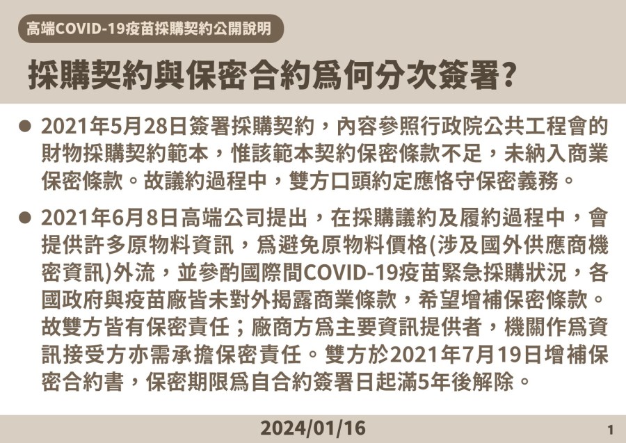 高端合約全文曝光!採購、保密竟分二次簽 追加保密條款?莊人祥這樣說 212 高端合約全文曝光!採購、保密竟分二次簽 追加保密條款?莊人祥這樣說 211