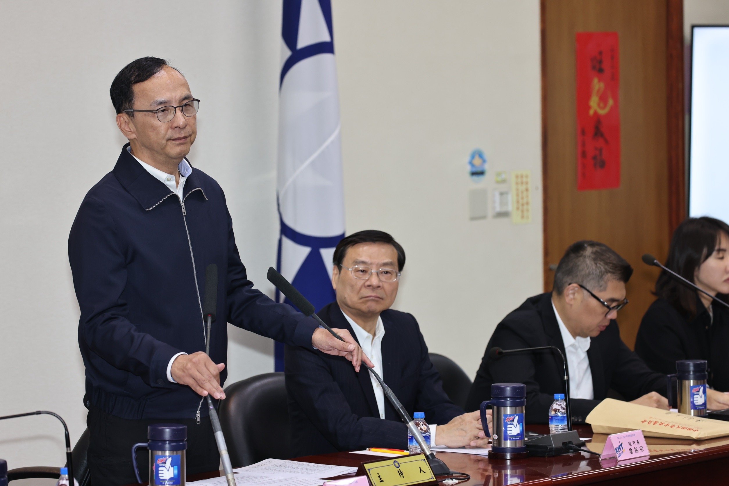 國民黨17日召開選後第一次中常會。林啟弘攝
