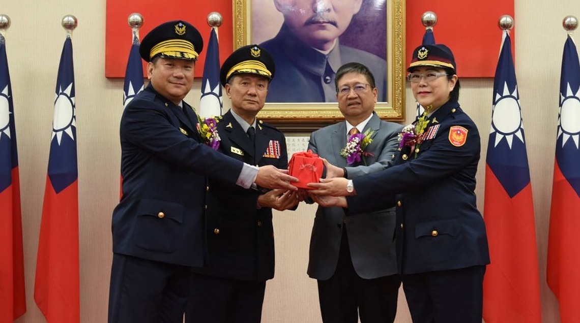 竹縣警局新任局長宣介慈上任    楊文科盼共同打造安全宜居家園