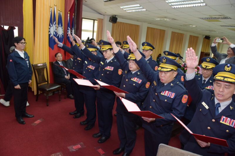 警政治安獲得金獎 維護治安成果亮眼 陳市長期勉新加入的治安團隊幹部無縫接軌