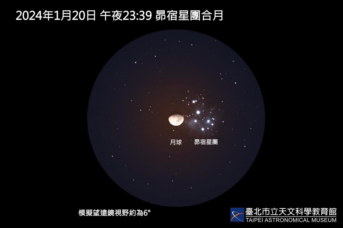 昴宿合月(圖/台北市立天文館提供)