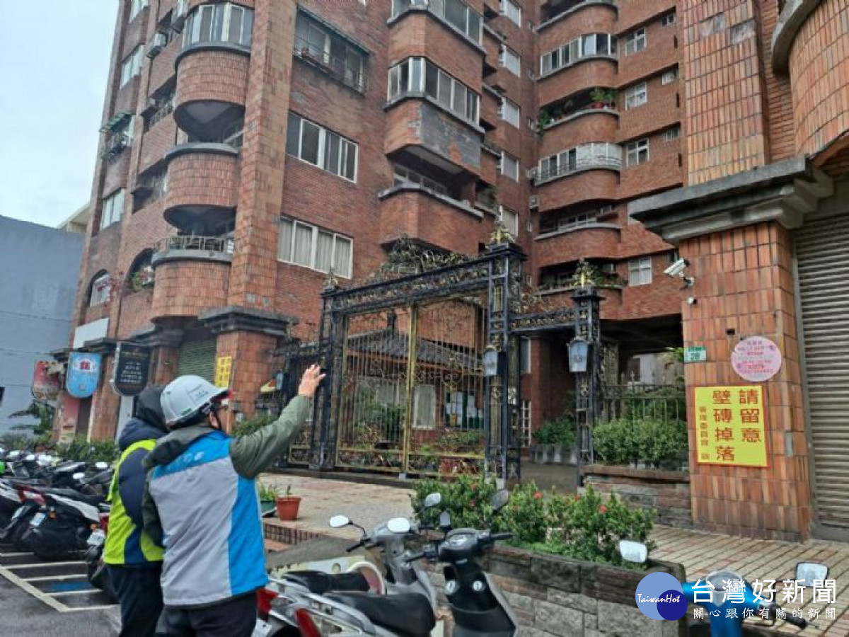 寒流發威大樓外牆磁磚要注意，桃建管處加強巡查。