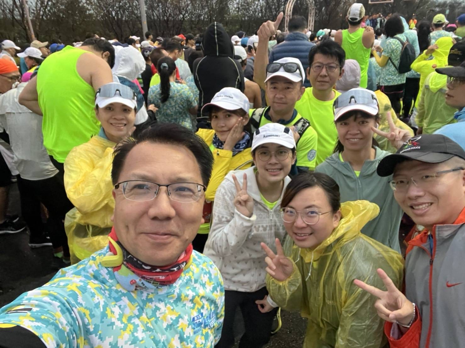 分局長尤啓南現身響應路跑，展現體能風采。（圖/記者江雁武翻攝）