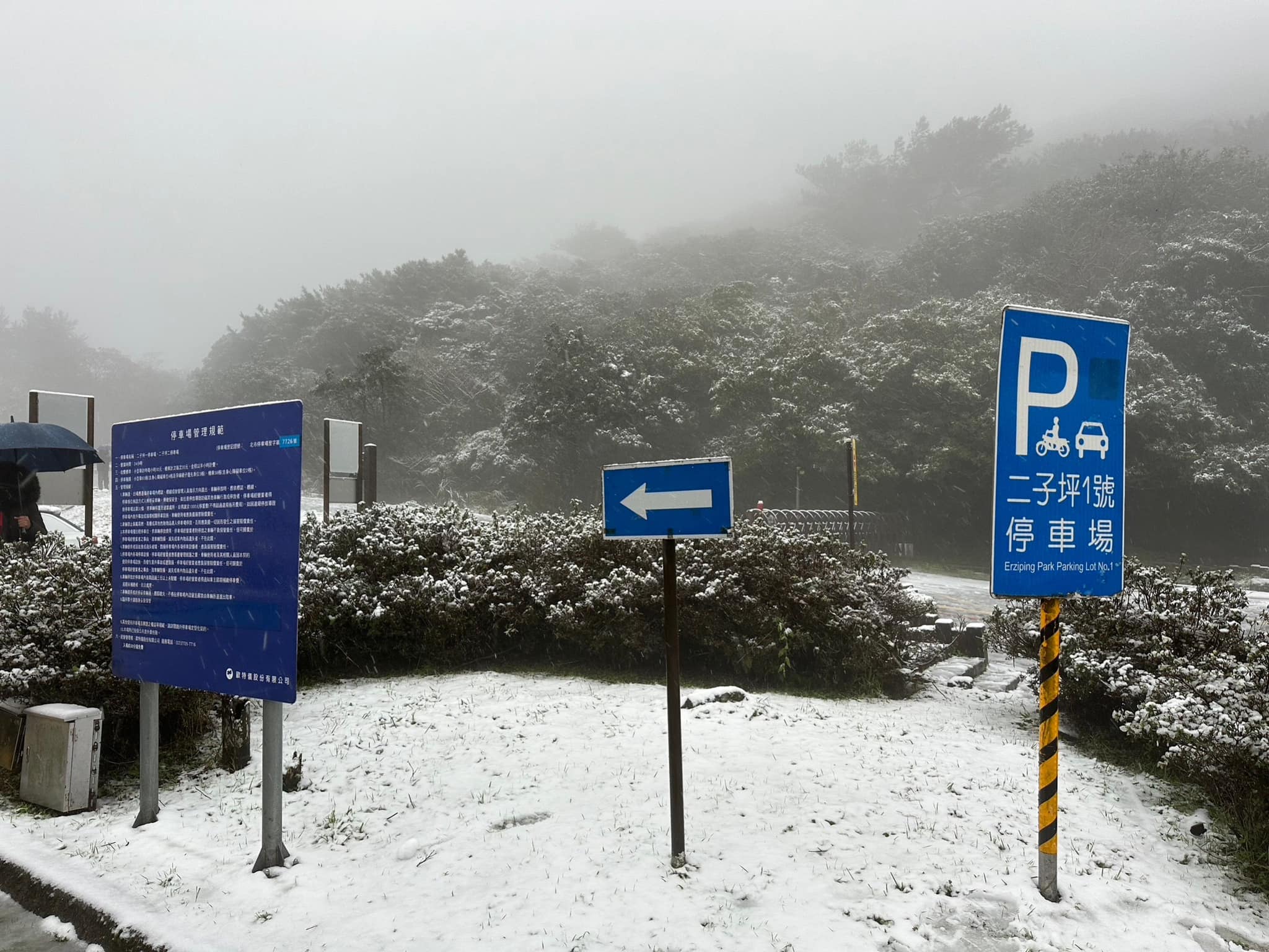 陽明山積雪1公分　第一階段交通管制啟動　車輛須掛雪鏈