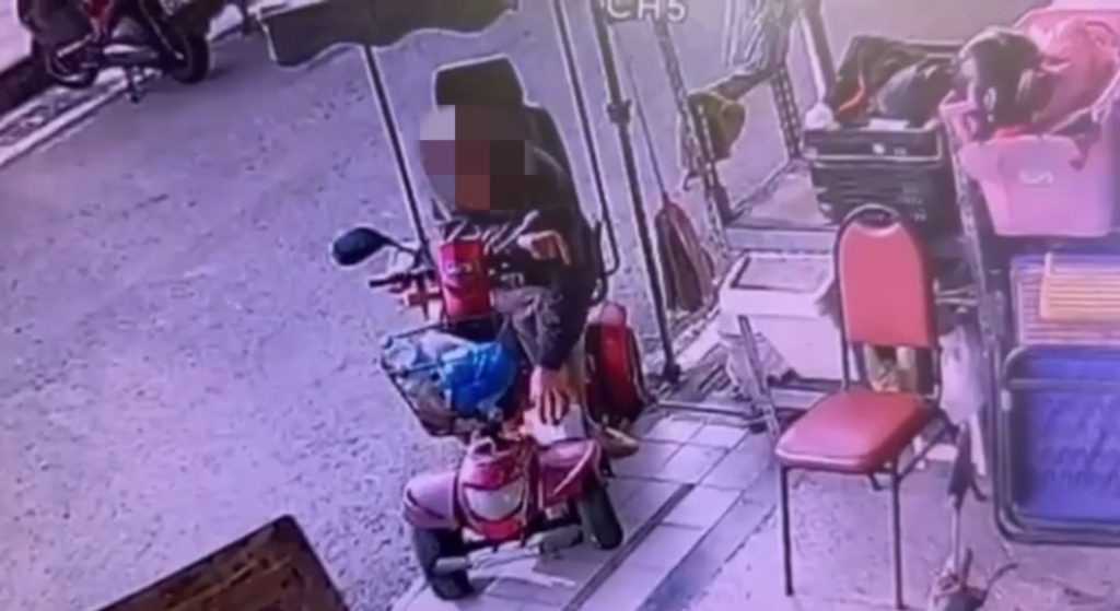 騎著「它」 想增加警方偵辦難度 竊賊終究難逃法網。〈圖/記者蔡宗武翻攝〉