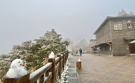太平山雪況/零下2度沒下雪 追雪車輛大排長龍