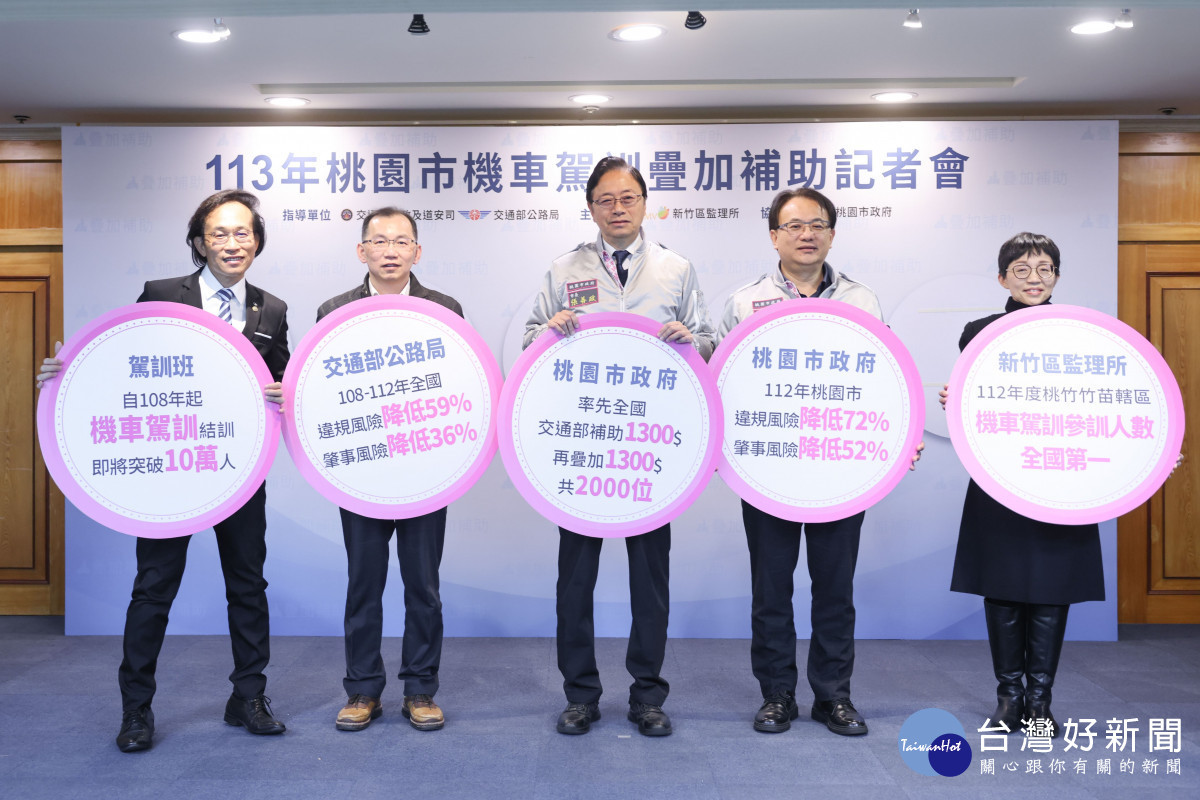 張市長和與會貴賓在連署前進行合照。