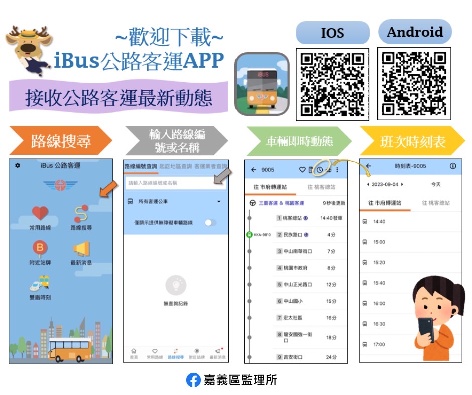 ▲民眾可下載「幸福公路APP」、「iBus公路客運APP」掌握最新路況。 （記者林詩涵翻攝）