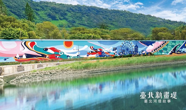 走春「騎」福 !北市河濱單車小旅行 美麗堤壁盡收眼底