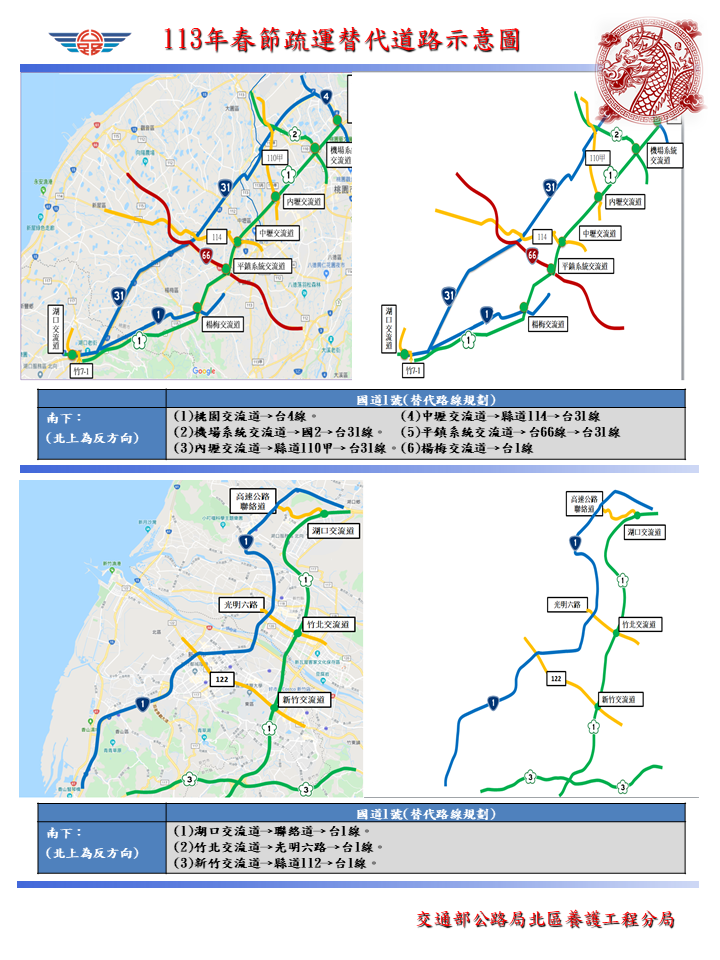 應因春節連假交通疏運 公路局北區養護工程分局公布各項措施