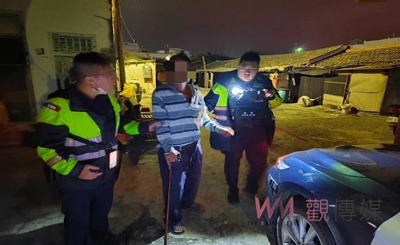 寒流發威拾荒老人路倒 北港警分局護送返家